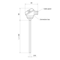 Thermocouple J with head 3106701 Vulcanic Draw