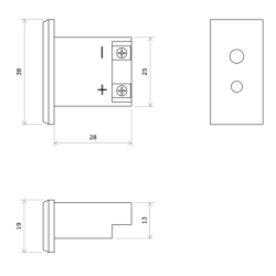 Standard female Built-in plug for thermocouple K 3110005 Vulcanic Draw