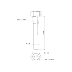 Pockets Ø 8 for sensors and thermostats 3139300 Vulcanic Draw