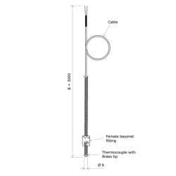 Thermocouple J avec bayonnet connection 3106512 Vulcanic Draw