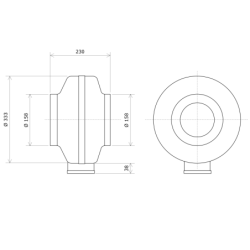 Ventilateur centrifuge pour gaine circulaire 6054097 Vulcanic Plan