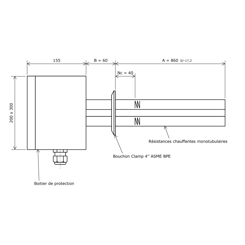 Thermoplongeur pharmaceutique 290080 Vulcanic Plan