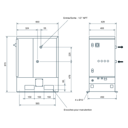 Vaporiseur de CO2-1 Bloc-PID-Vulcanic-Plan
