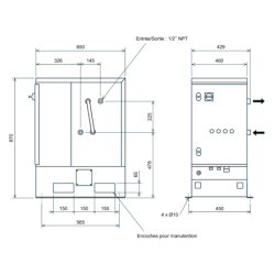 Vaporiseur de CO2-2 Blocs-PID-Vulcanic-Plan
