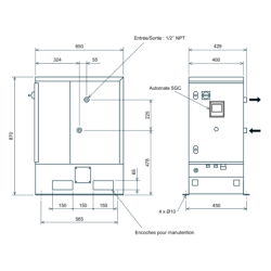 Vaporiseur de CO2-1 Bloc-SGC-Vulcanic-Plan