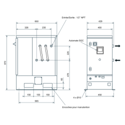 Vaporiseur de CO2-3 Blocs-SGC-Vulcanic-Plan