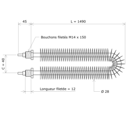 Résistances envirolées Vulcanic Plan L1490 C40