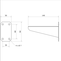 Vulcanic Brackets For Radiators 6006.20 Draw