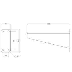 Consoles de radiateurs industriels Vulcanic 6008.20 Plan