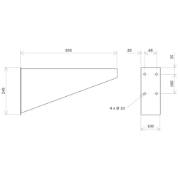 Brackets for insulated Vulcanic DN50 DN80 fluid heaters Draw