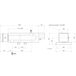 Réchauffeur de liquide DN80 1 corps calorifugé Vulcanic PlanLN2050B0