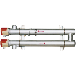 Réchauffeur de liquide en circulation DN80 2 corps non calorifugé Vulcanic Vue1