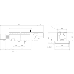 Réchauffeur de liquide DN80 1 corps calorifugé Vulcanic PlanLN460B60