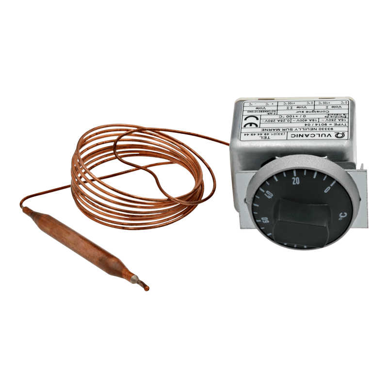 Vulcanic Thermostat Without Fitting 2 contacts range 0 to 100°C 9014.04 View1