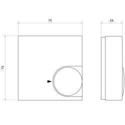 Vulcanic IP30 Ambient Air Thermostat Draw