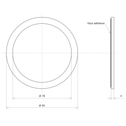 Joint d'étancheité pour thermoplongeur sur bride Vulcaloy Vulcanic Plan