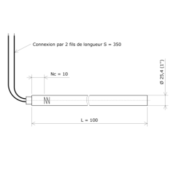 Résistance monotubulaire Vulstar moyenne charge Ø25,4x100 Vulcanic Plan