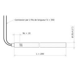 Résistance monotubulaire Vulstar moyenne charge Ø25,4x200 Vulcanic Plan