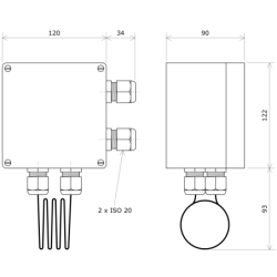 ATEX and IECEx Ambient air thermostat 602302 Vulcanic Draw