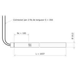 Résistance monotubulaire Vulstar grande longueur Ø10,2x1037 Vulcanic Plan