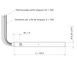 Single tube heater Ø 1/4''...