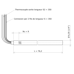 Single tube heater Ø 1/4''...