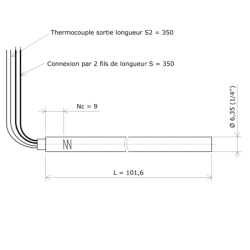 Single tube heater Ø 1/4''...