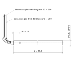 Single tube heater Ø 3/8''...