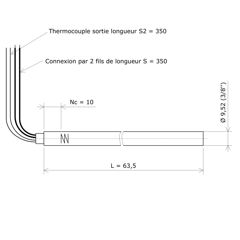 Résistance monotubulaire Vulstar haute charge Ø9,52x63 TC Vulcanic Plan