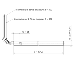 Résistance monotubulaire Vulstar haute charge Ø15,87x304 TC Vulcanic Plan