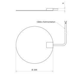 Tissu chauffant silicone circulaire Ø 200 Vulcanic Plan