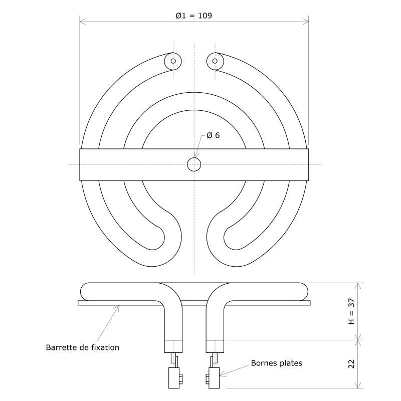 Plaque de réchaud 500W 230V 450101 Vulcanic Plan