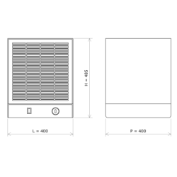 Vulcanic industrial fan heater with thermostat 604606 Draw