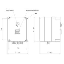 Power supply and control unit 210x254x215 Vulcanic Draw