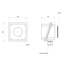 Boitier aluminium pour thermoplongeur à visser M45 962101 Vulcanic Plan