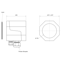 Boitier polyamide pour thermoplongeur à visser M77 207797 Vulcanic Plan