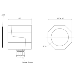 Boitier polyamide pour thermoplongeur à visser M77 207799 Vulcanic Plan