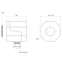 Boitier polyamide pour thermoplongeur à visser M45 204599 Vulcanic Plan