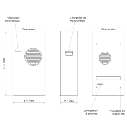Climatiseur d'armoire vertical CA 250 Vulcanic Plan