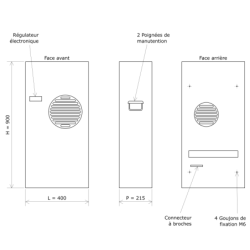 Climatiseur d'armoire vertical CA 120 Vulcanic Plan