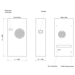 Air-conditioning units for vertical cabinets CA 210 Vulcanic Draw