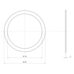 Joint fibres pour thermoplongeur à visser 2''1/2 Vulcanic Plan