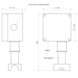 Boitier d'alimentation ATEX pour 1 câble chauffant 2617191 Vulcanic Plan