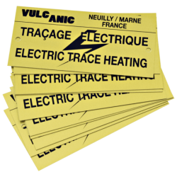 Vulcanic electrical trace label View1