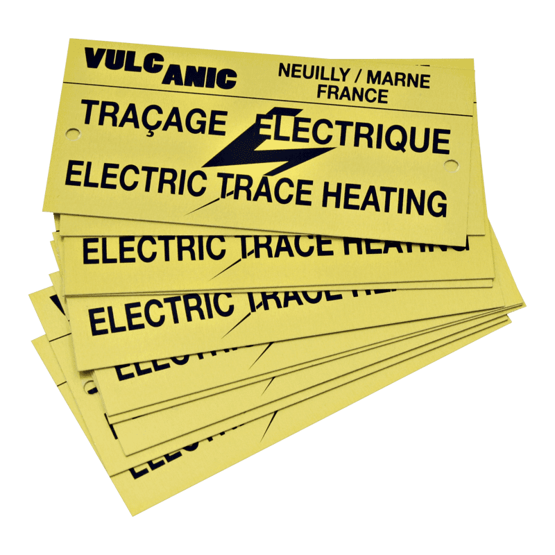 Vulcanic electrical trace label View1