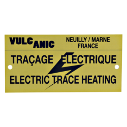 Vulcanic electrical trace label View2