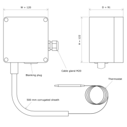 CABD Thermostat control box for heating cables Vulcanic Draw