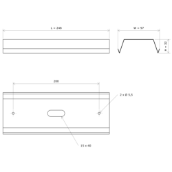 Aluminium reflector for long infrared elements Vulcanic Draw