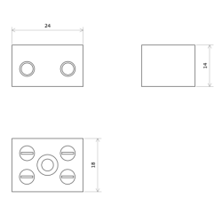 Domino céramique 2 pôles 5248610 Vulcanic Plan