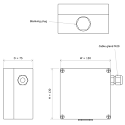 PJB frost protection box for heating cables Vulcanic Draw